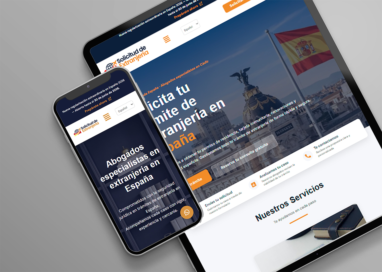 Landing Page - Tablet y Móvil