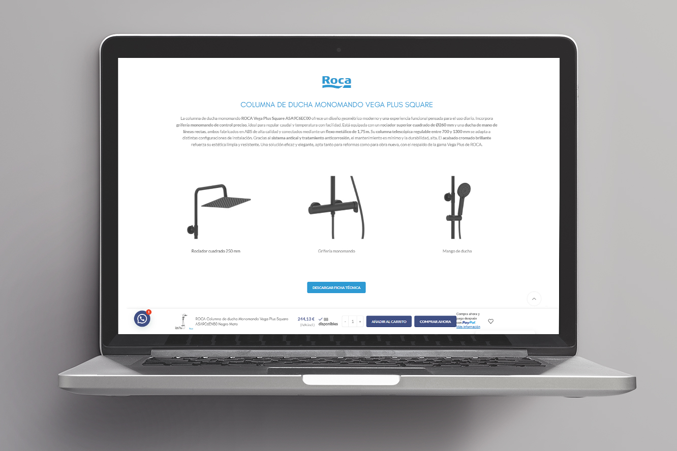 Tienda online - ficha de producto